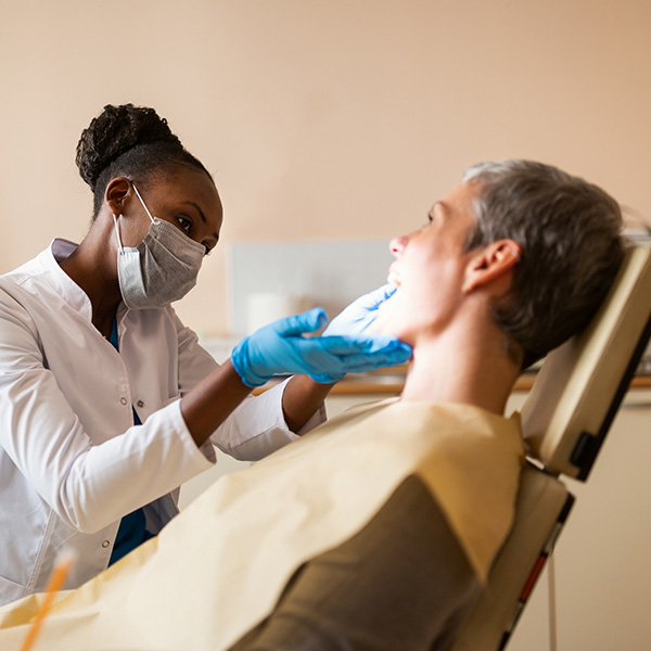 patient and dentist